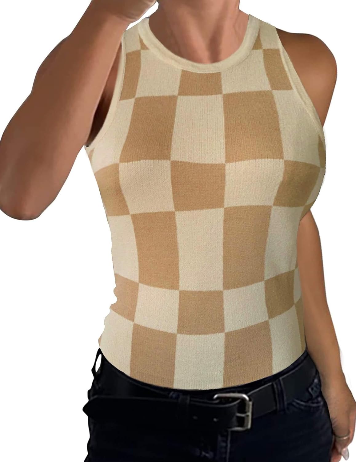 Zeagoo Womens Tank Top Racerback Crowl Neck Casual Basic Ribbed Knit Fitted Sleeveless Shirts S-XXL - Image 2