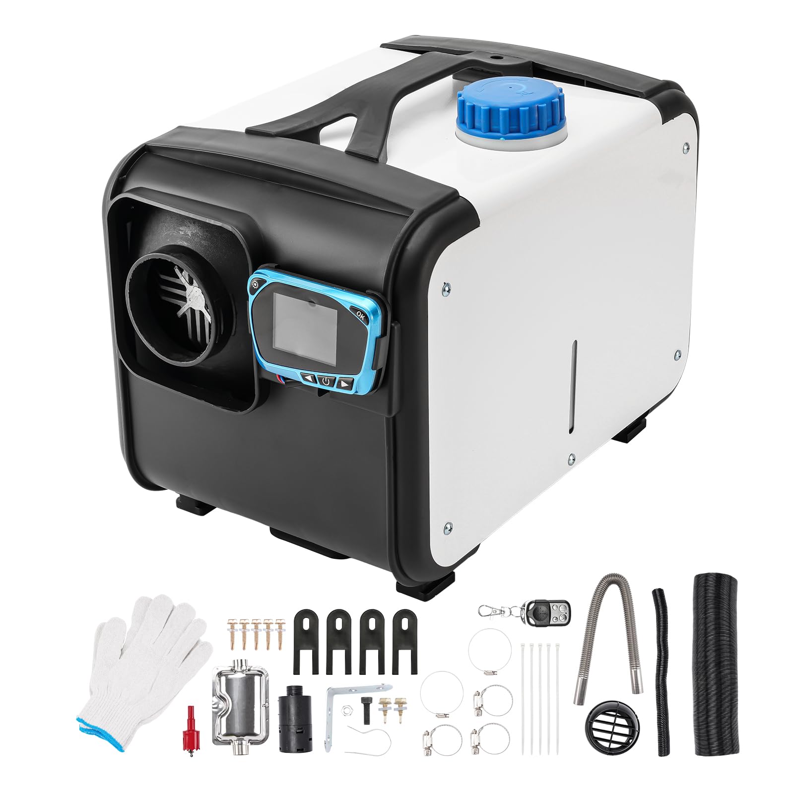 12 V, 5 kW, wielofunkcyjny ogrzewacz postojowy z tłumikiem, sterowanie LCD, ciche nocne ogrzewanie na olej napędowy do kamperów, samochodów kempingowych, ciężarówek, łodzi, autobusów, kamperów, jach