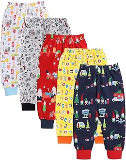 EIO Unisex Cotton Pajama Pants for Boys & Girls Combo Pack | Kids & Baby Soft Sleepwear Pyjamas Combo Pack | Toddler Breathable Nightwear Bottoms