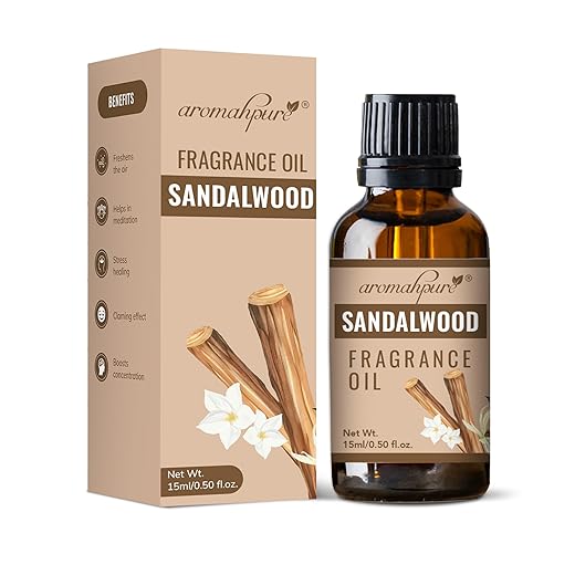 Aromahpure Sandalwood Fragrance Oil 15ml For Diffusers, Candles, Soaps