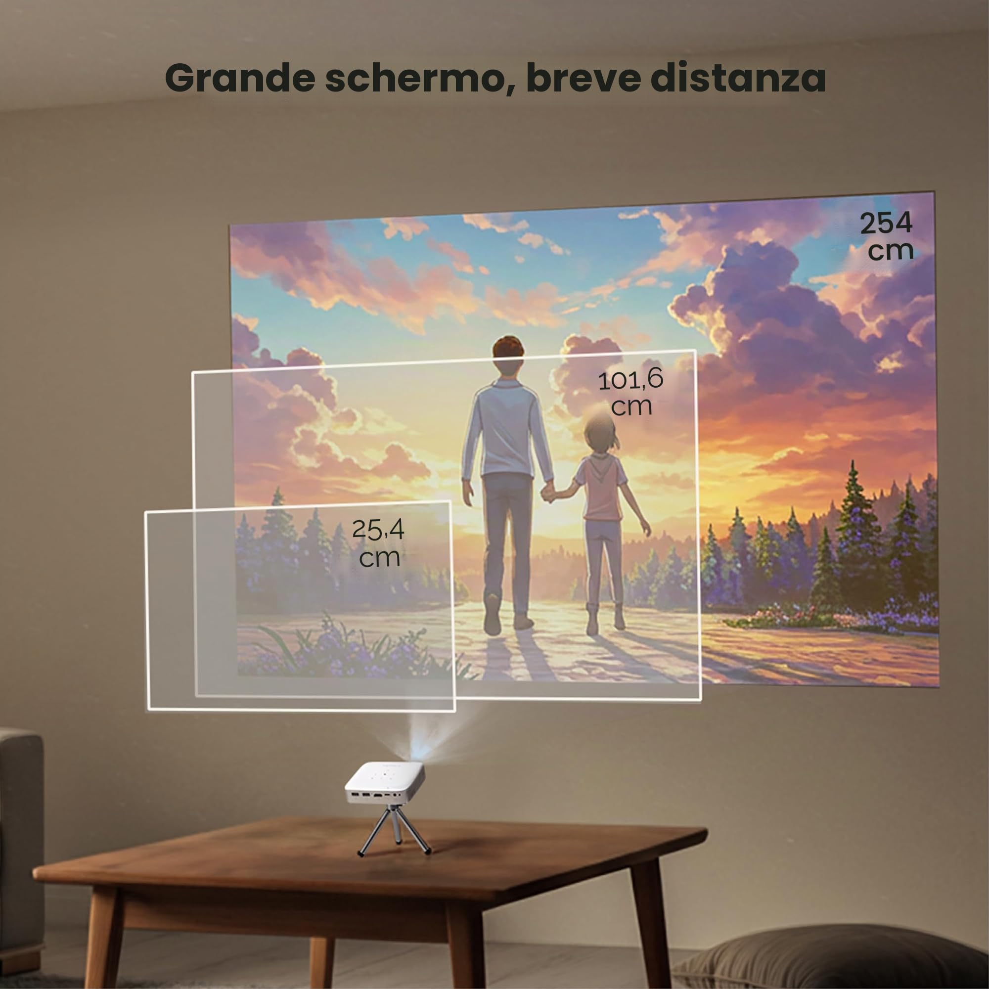 Caydo M1C Proiettore da disegno per artisti con app di disegno esclusiva | Tecnologia DLP, design portatile e ricaricabile, dimensioni di proiezione da 10 a 100 pollici, perfetto per ricalcare