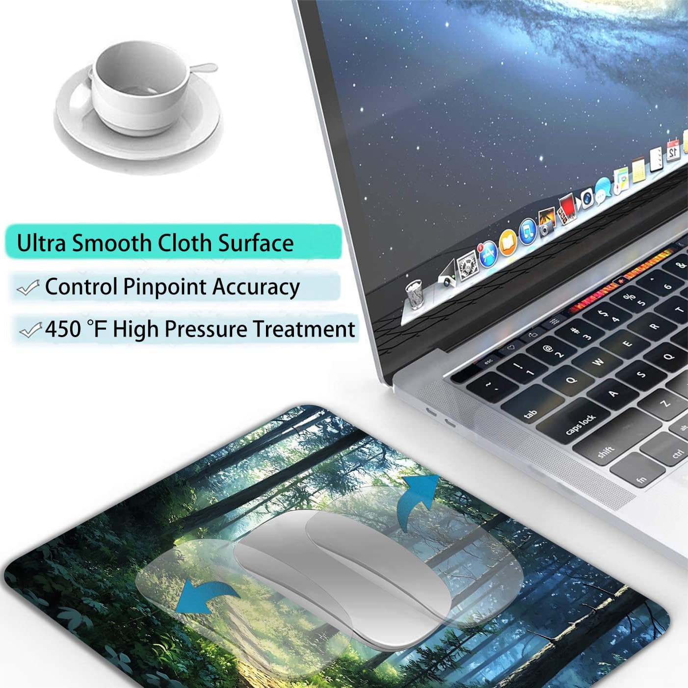 Computer Mouse Pads for Desk, Mouse Pad Small Square Computer Mousepad, 9.5" x 7.9" Portable Non-Slip Rubber Base Design for PC & Wireless Laptop Home Office (F-208) image 5
