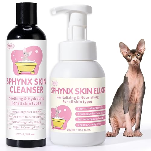 Sphynx Cat Skin Care Duo | Hypoallergenic Shampoo & Conditioner