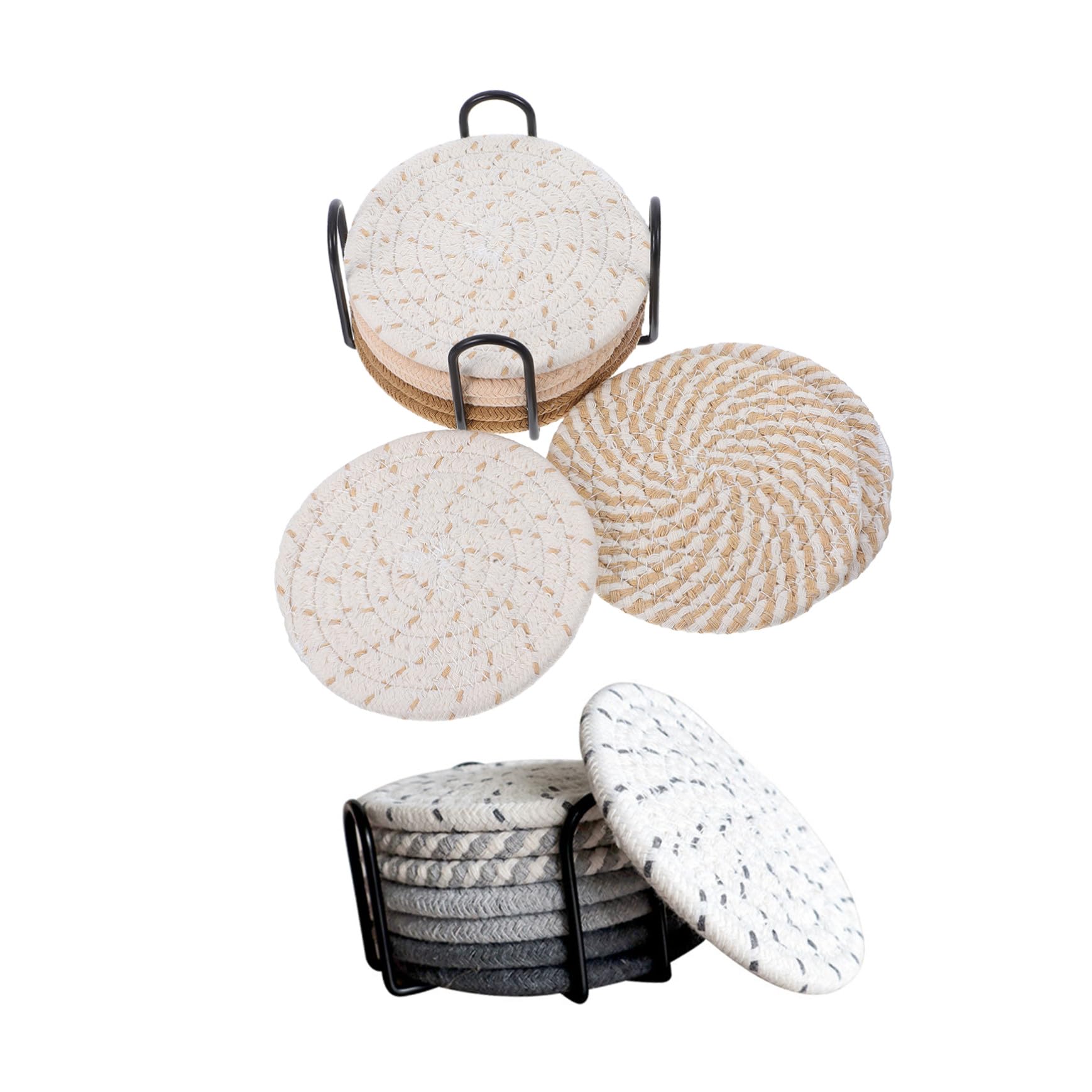 Coton tissé avec support pour tasse pour une décoration chaleureuse de votre salon