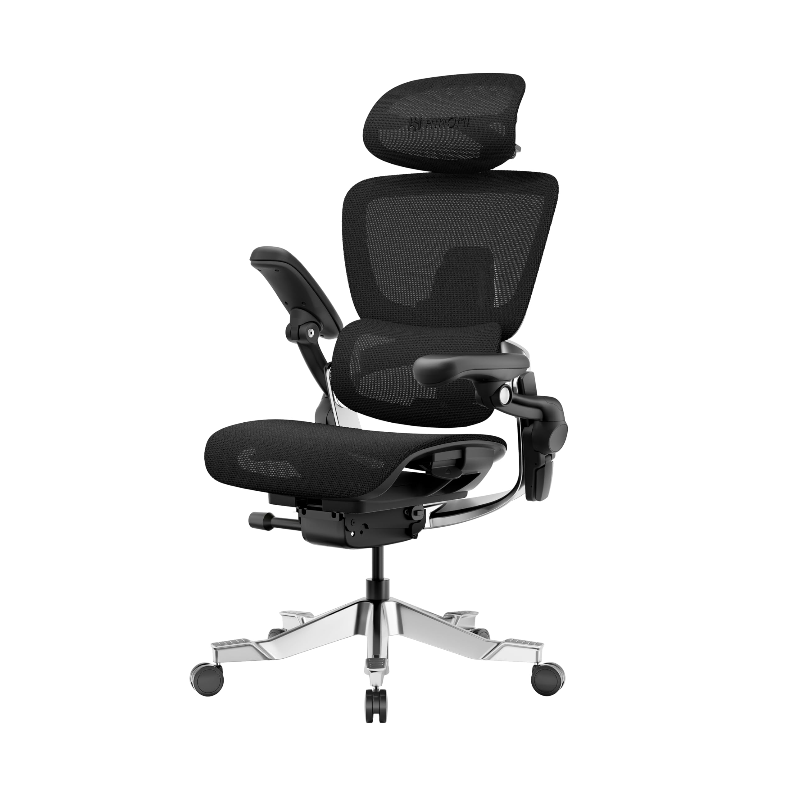 HINOMI H2 Pro Premium Ergonomic Office Chair - Comfy Home Office Desk Computer Chair with Adjustable Back Support, Swivel Wheels, Flip-up Arms, Comfortable Mesh Seat for Desk Work (Black)