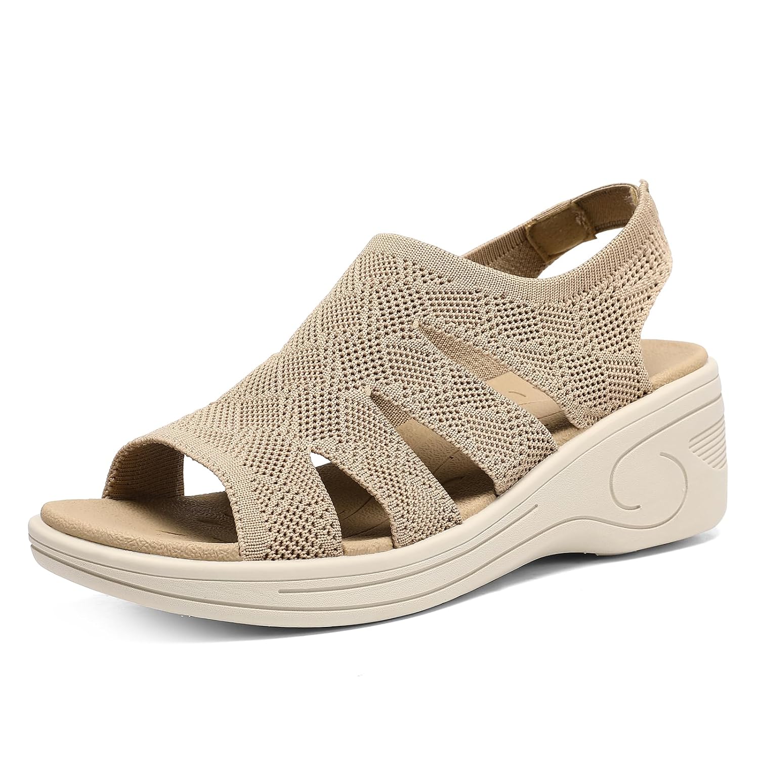 YESWIN Womens Wedge Sandals Platform Walking Sandals Open Toe Ankle Elastic Strap Casual Comfortable Summer Dressy - Review, Price and Buying Guide
