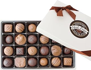 Vermont Nut Free Chocolates Boxed Chocolates (Grand Assortment) 24-Piece, Nut-Free, Egg-Free, Kosher