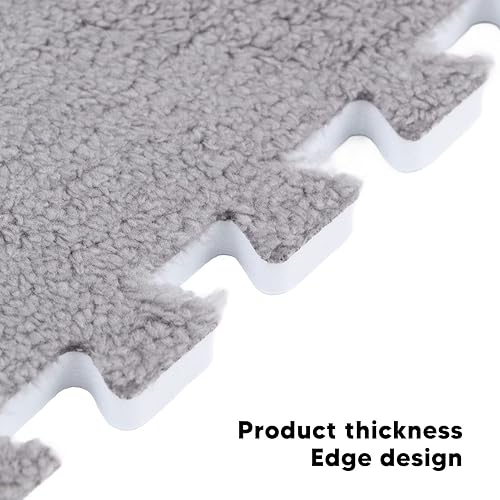Miniatura 2 de 10 tapetes cuadrados de espuma de felpa, azulejos entrelazados, tapetes de juego, alfombras suaves de área de escalada para decoración del hogar y