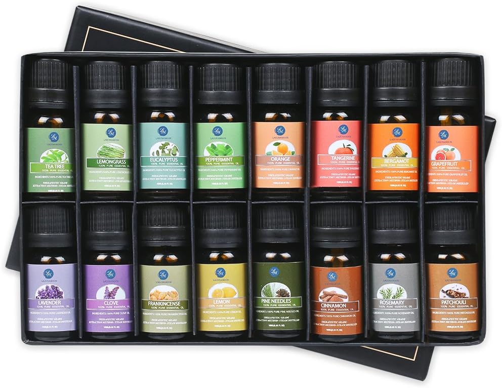 Lagunamoon Tea Tree Essential Oil - Aromatherapy Pure Essential Oils for Diffuser, Humidifier, Massage, Aromatherapy, Skin & Hair Care