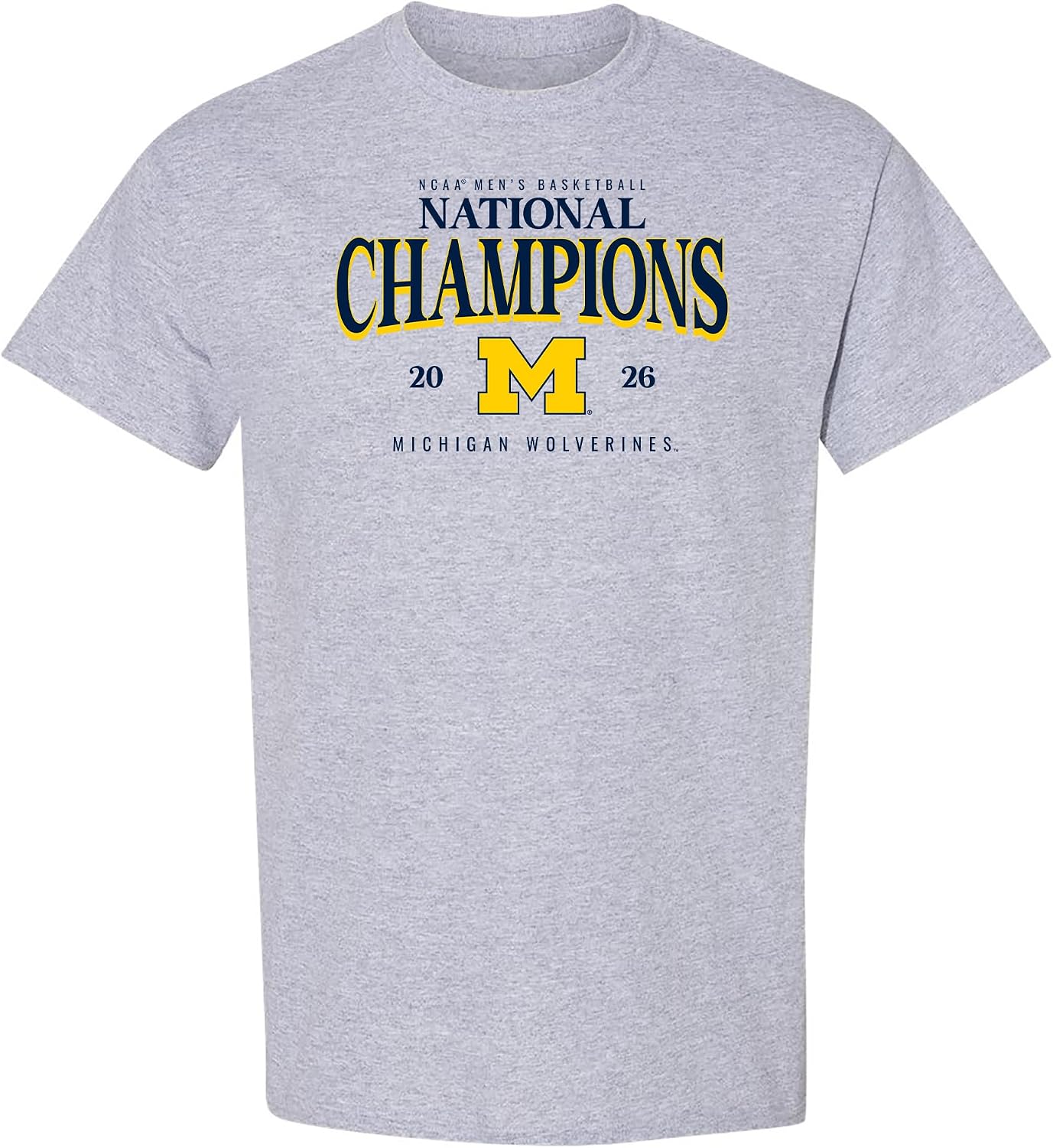 UGP Campus Apparel Michigan Wolverines 2026 Basketball National Champions Graded Sports Team T-Shirt