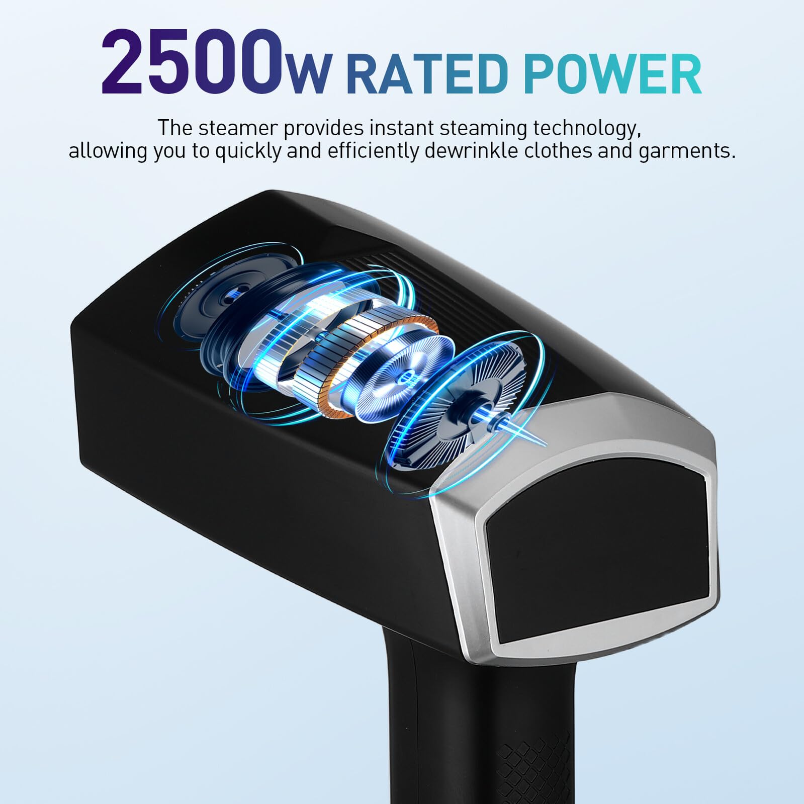 Cabilock 2500w de Ropa de Mano Portátil de Viaje Vapor Plancha de Ropa para Uso Doméstico y Viajes para Desarrugas Rápido