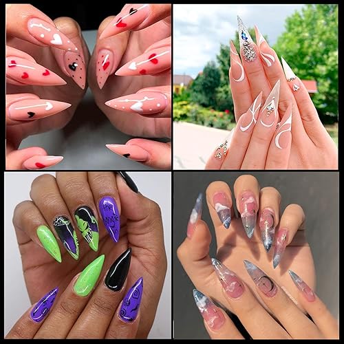 Miniatura 2 de Puntas de uñas cuadradas L sin curva C, media cubierta transparente mate  Puntas planas rectas cuadradas cónicas para diseño de uñas acrílicas