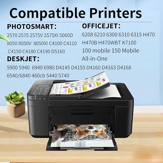 337XL Ink Cartridges Replacement for HP 337 Twin Black-Box May Vary