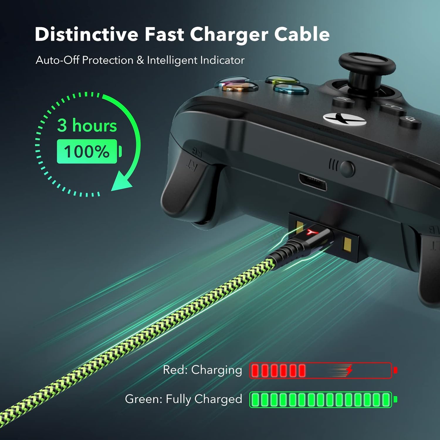 2 Pack Rechargeable Battery Pack for Xbox Controller, Play and Charge Kit with 10FT Fast Charging Micro USB Cable for Xbox One Series S/X/Elite