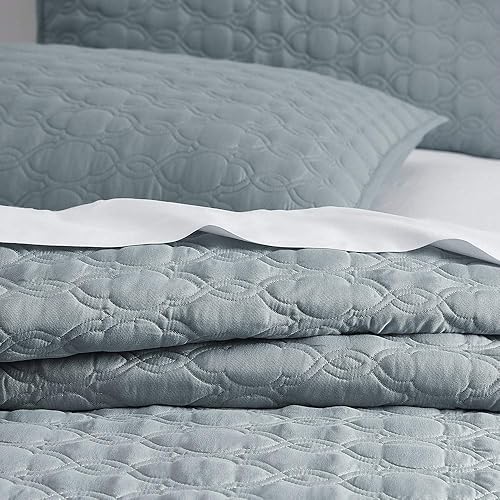 Miniatura 4 de BOURINA Juego de edredón de edredón de 3 piezas, colcha de microfibra que incluye 2 fundas de almohada y 1 edredón, tamaño King de 104 x 92