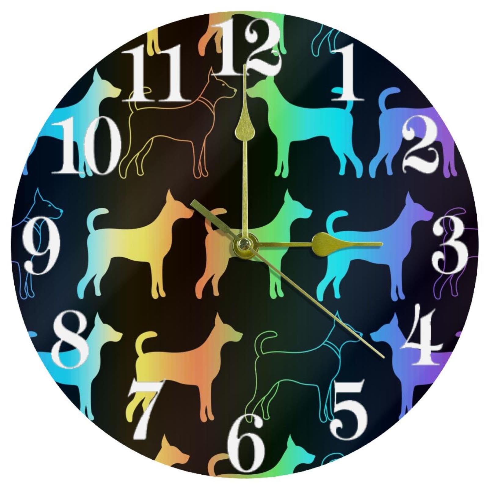 Horloge murale silencieuse sans tic-tac Bright Spectrum pour bureau
