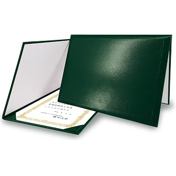 GraduationMall A4 Certificate Holder Diploma Document Cover Award Protective Cover for Diplomas Forest Green