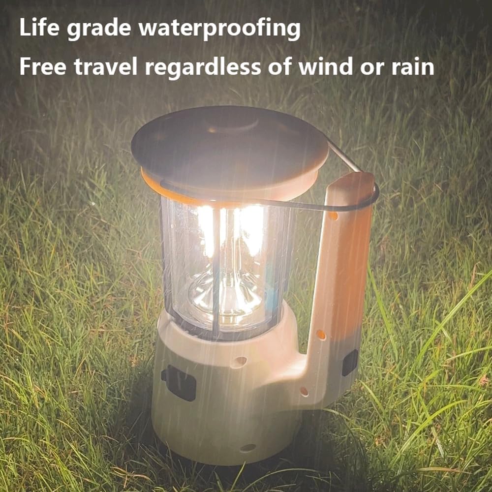 Camping Lantern Rechargeable Portable LED Light Waterproof Folding Tent and Campsite Light Emergency Light Compact Handheld Design