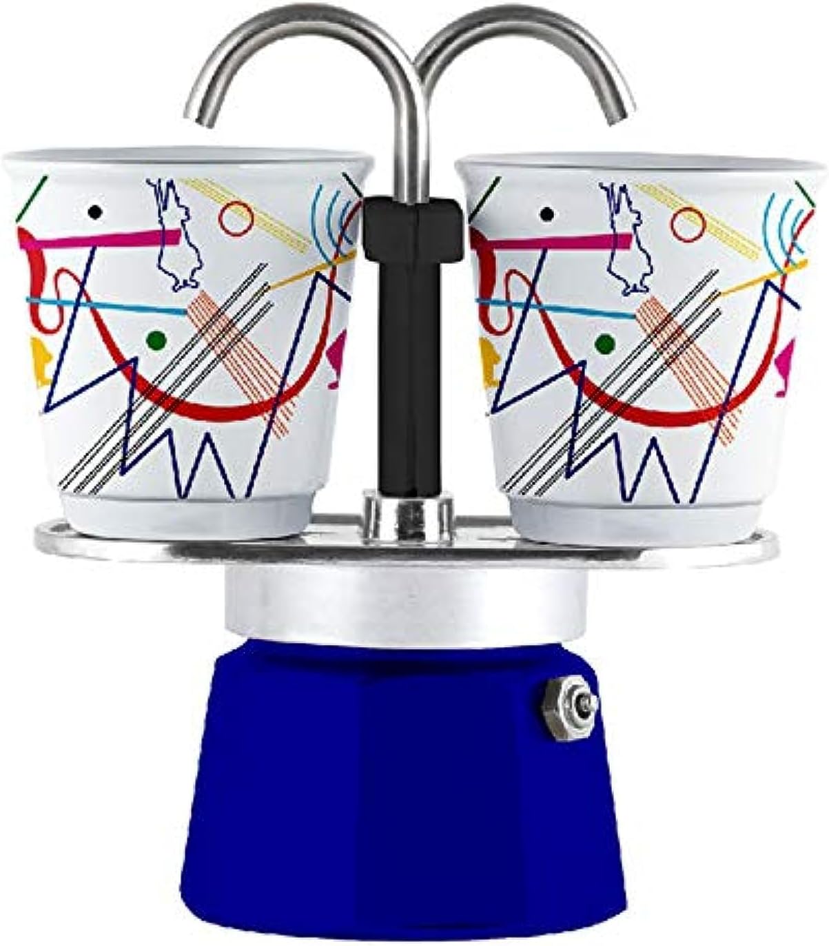 Espressokocher Set Mini Express Kandinsky 2 Espressobecher