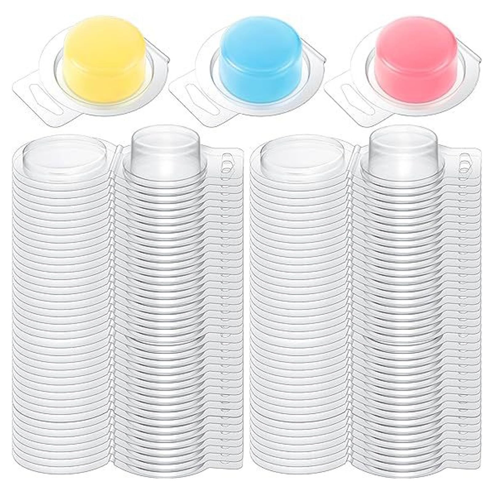 Lot De 50 Oules à Cire Réutilisables En Plastique Transparent à 6