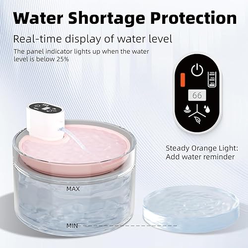 Miniatura 4 de Fuente de agua de cerámica para gatos, fuente de agua automática inalámbrica con bomba ultrasilenciosa y 4 filtros para gatos, perros, múltiples