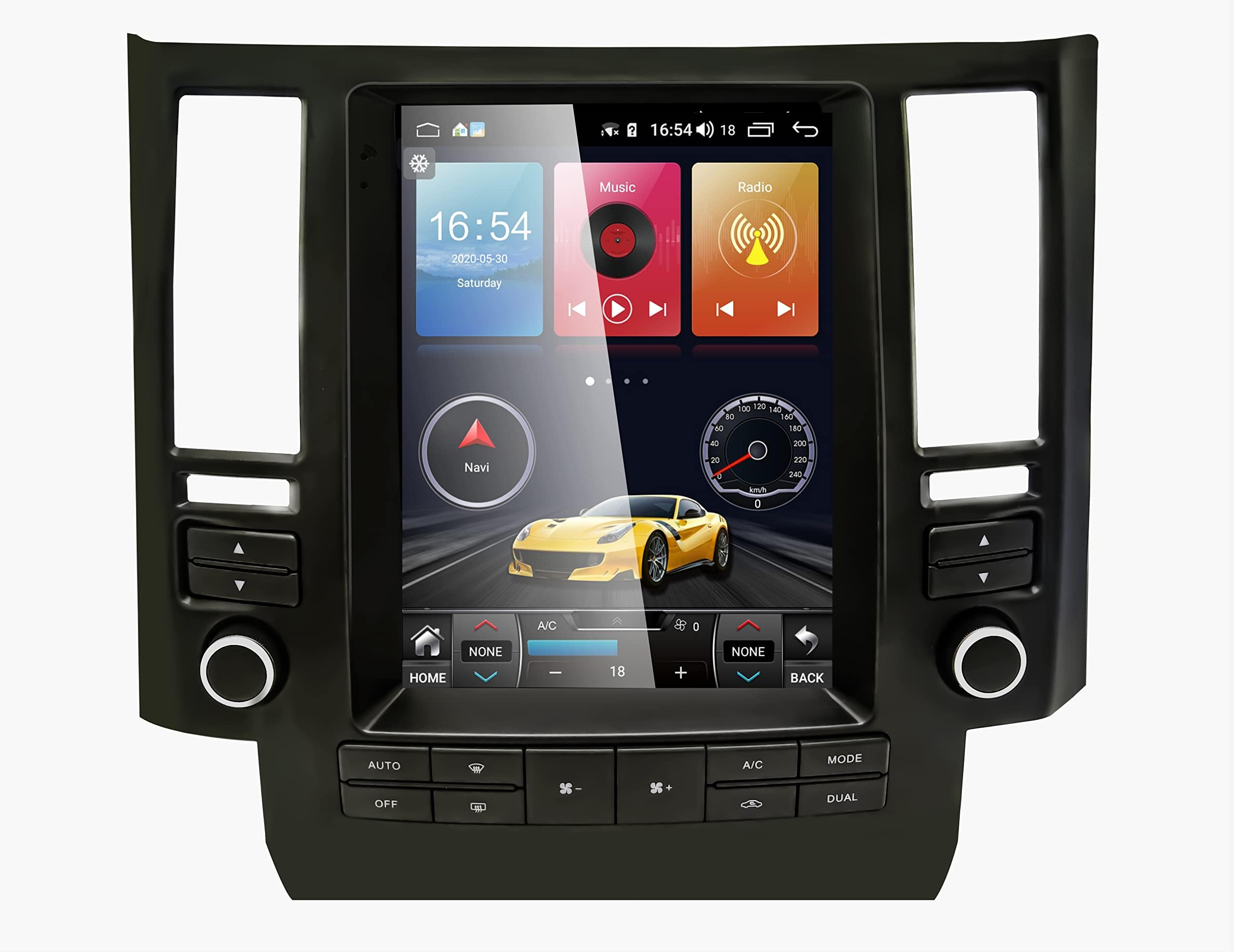 ToeeklsaCar Radio Android 11 Tesla Style Touchscreen Car Stereo with Bluetooth GPS Navigation for Infiniti FX FX35 FX45 2003-2006 Multimedia Stereo Apple Carplay