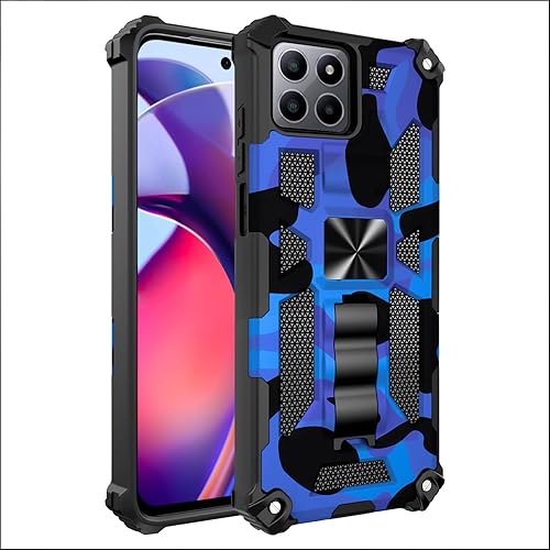 Miniatura 6 de Funda para Boost Mobile Celero 5G Plus, paquete de 2 protectores de pantalla, grado militar, soporte con soporte magnético para automóvil, funda