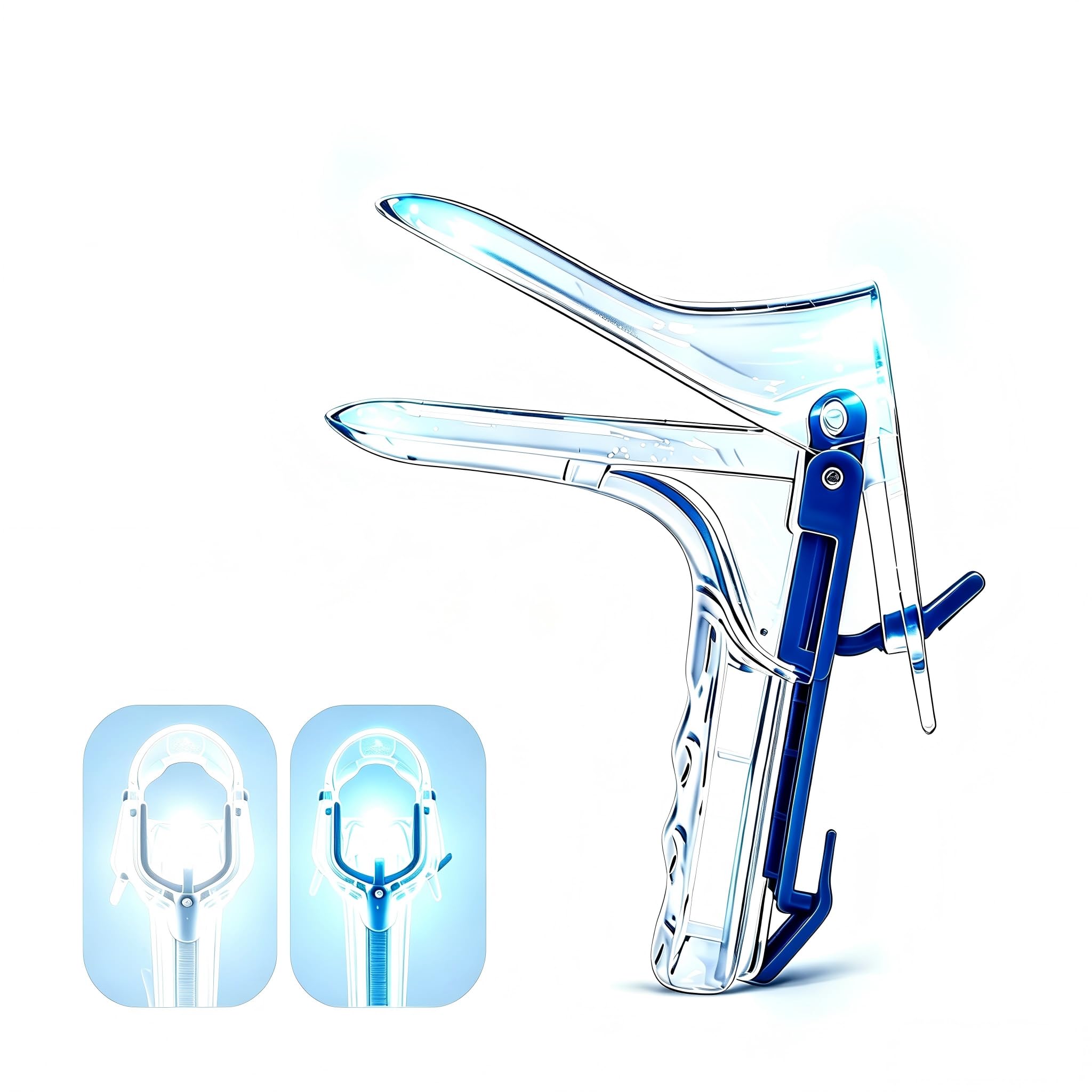 Dual Mode Lighted Speculum Transparent Cervix IUD Self Removal Tool Medium