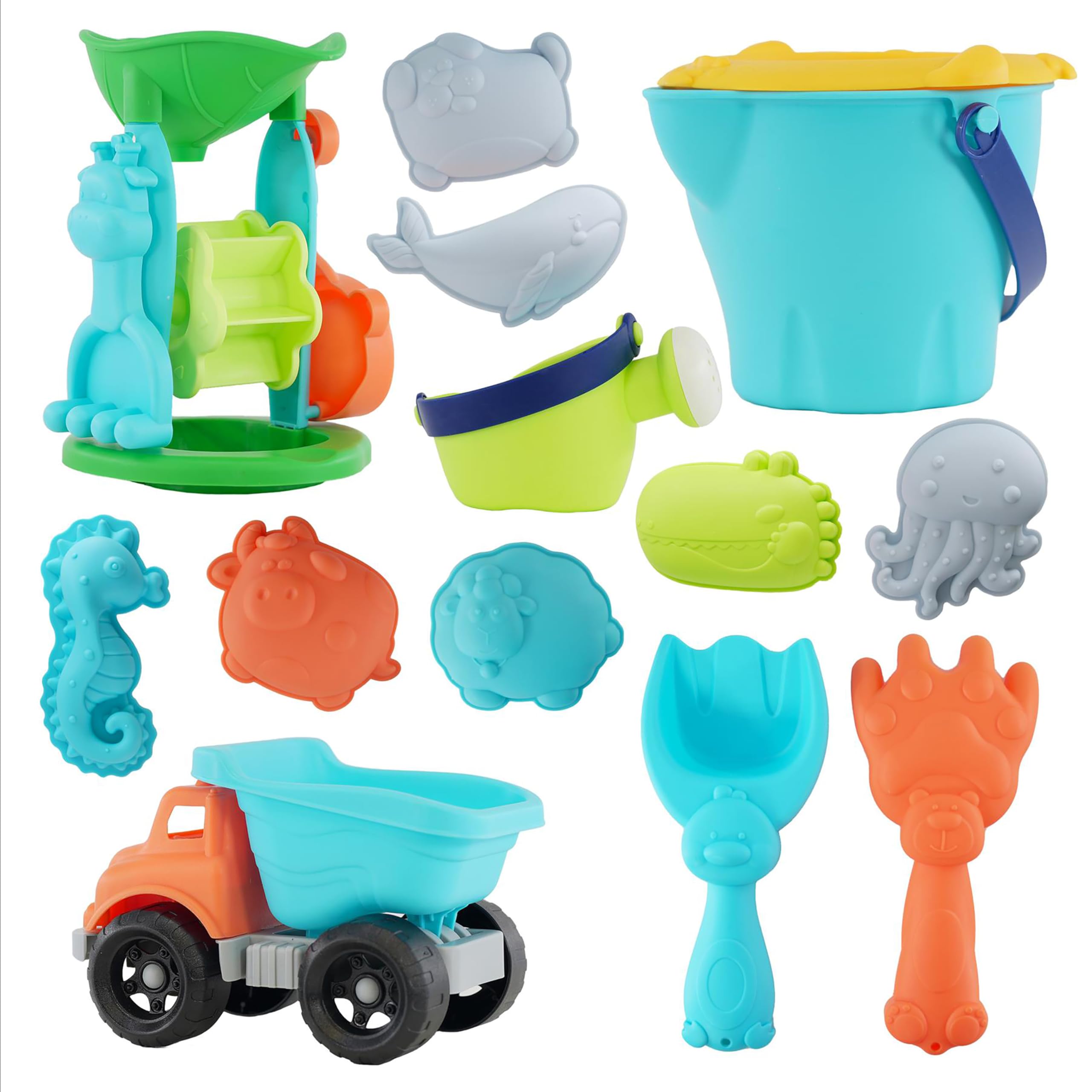 Sandwagen & Zubehör, Gabel, Spaten, Strand, Garten, Spielzeug, Kinder, 5-teiliges Set