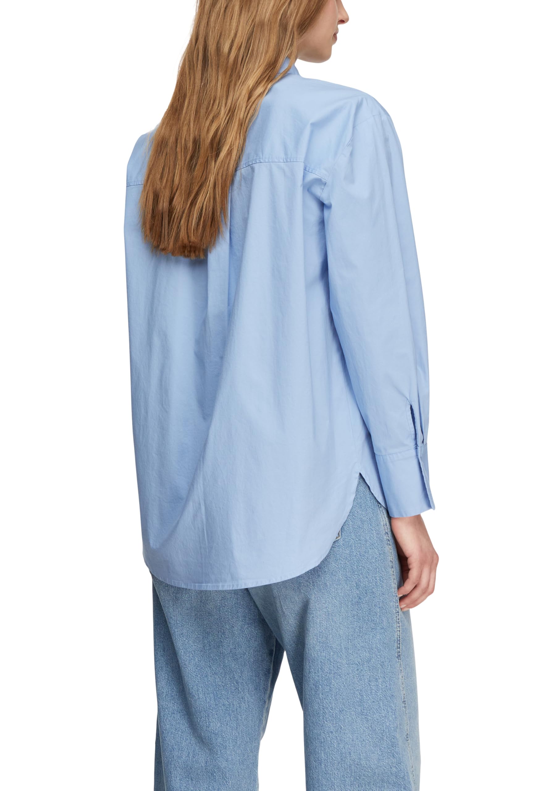 Comma Lockere Hemdbluse aus Popeline