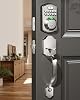 Veise Fingerprint Door Lock Set, Keyless Entry Door Lock, Front Handle Set, Electronic Keypad Deadbolt with Lever Handle, 2 Keys, Auto-Locking, One-time Codes, Easy to Install, Matte Black