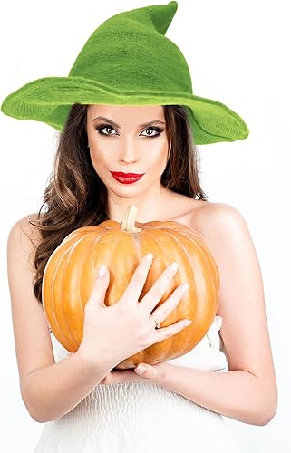 Miniatura 6 de 3 piezas de sombrero de bruja de Halloween, sombrero de bruja de lana cinitada, sombreros de mago para adultos para Halloween, accesorio de disfraz