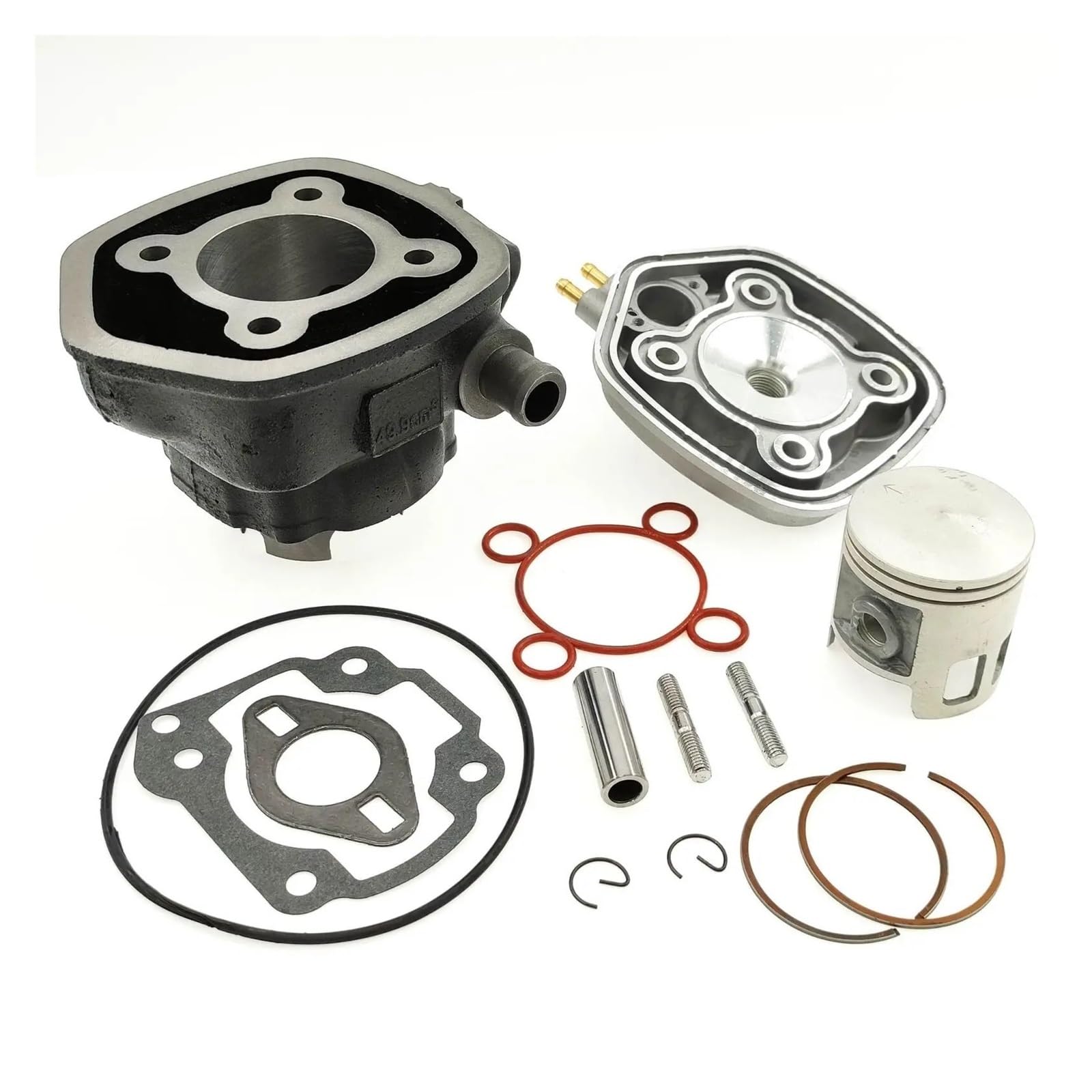 Kit Cilindro 70cc Big Bore 47mm Testa + Guarnizione Adatta Per Aprilia SR 70 Per Aerox 50 Set di pistoni di montaggio Kit pistone cilindro