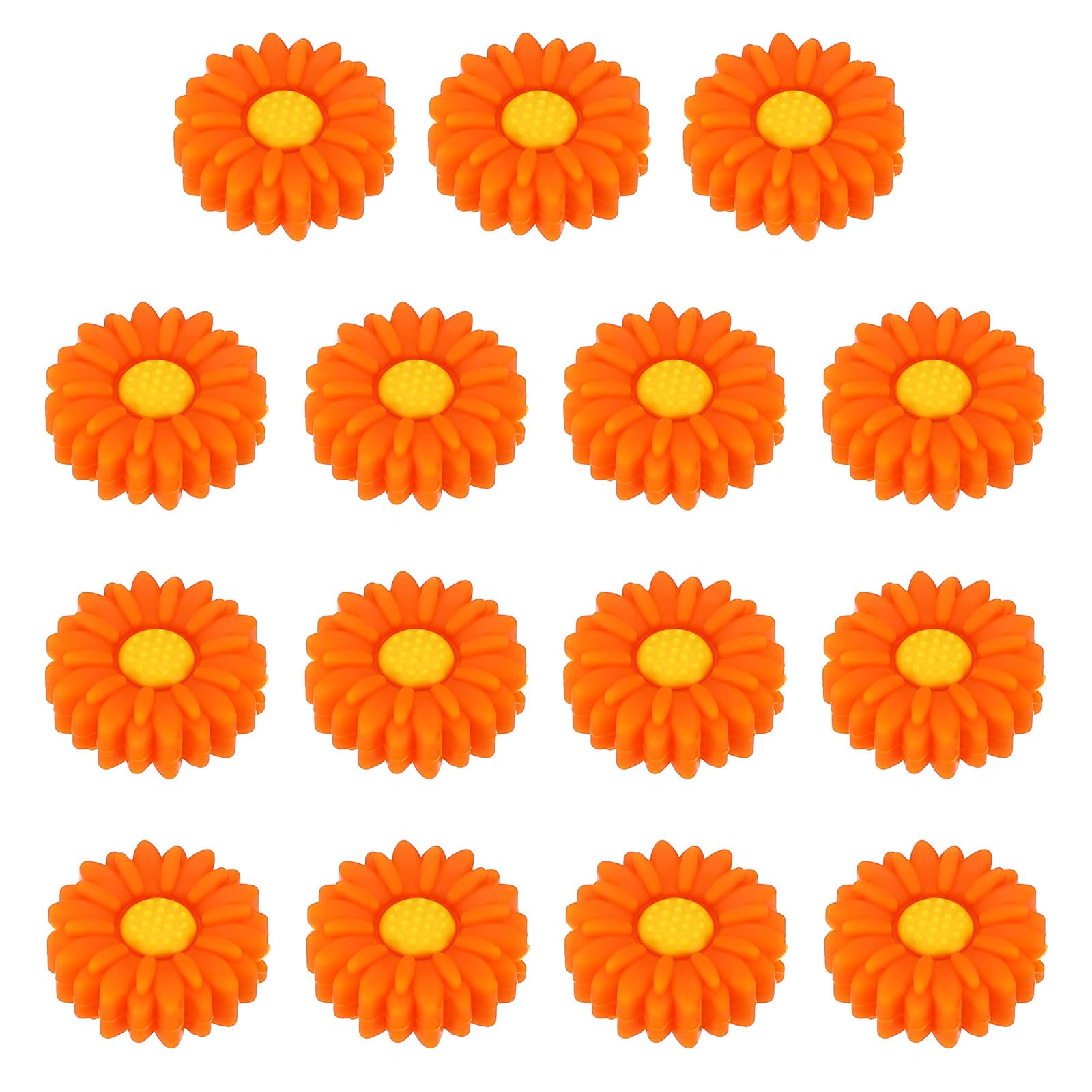 Perles de fleurs en silicone 20mm perle d'espace tournesol pour fabrication collier bracelet diy