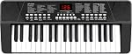 M SANMERSEN Piano Keyboard for Beginners 37 Keys Built-in 1200mA Rechargeable Battery Electronic Piano Keyboards Portable Music Pianos Keyboard with Mic LED Screen Teaching Gift for Beginners, Black