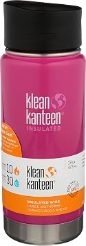 Klean Kanteen Wide Mouth Stainless Steel Coffee Mug with Klean Coat, Double Wall Vacuum Insulated and Leak Proof Caf  Cap 2.0 New 2018 16oz