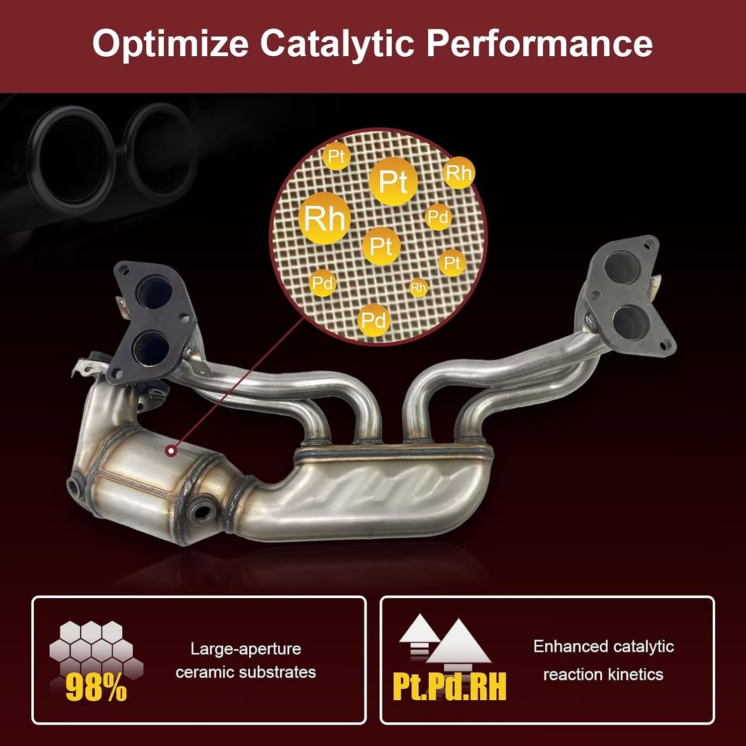 Catalytic Converter Direct-Fit Compatible with Subaru Impreza Outback Crosstrek Forester XV Crosstrek H4 2.0L 2.5L Replace# 16689 17367 44620AC580 EPA Compliant