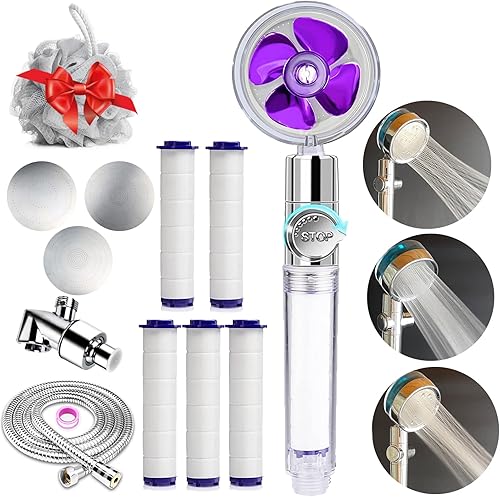 Cabezal de ducha de alta presión, cabezal de ducha Turbo Fan Vortex, cabezal de ducha de mano Hydro Jet, cabezal de ducha turboalimentado de mano