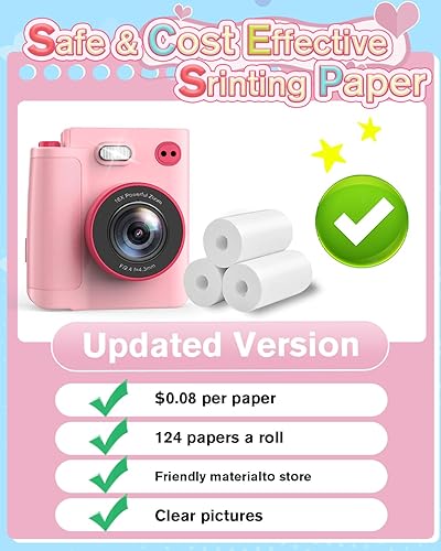 Miniatura 8 de Juguetes de cámara para niños de 3, 4, 5, 6, 7, 8, 9, 10 años, regalo de cumpleaños de Navidad con cámara digital HD 1080P, tarjeta SD de 32 GB,