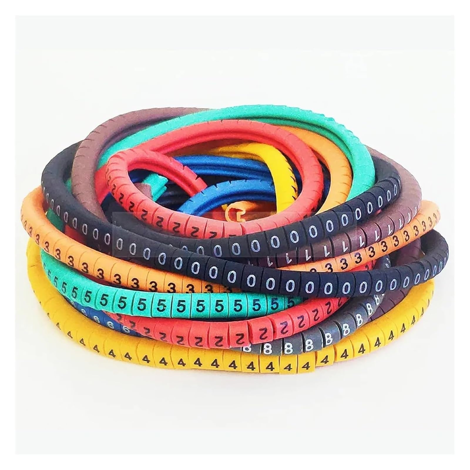 Etichettatura cavi, Etichetta for cavi EC-0 EC-1 500 pezzi Numero di contrassegno da 0 a 9 Etichette colorate for in ​​PVC isolante 2,5 mm²(Ec 0 150pcs 0 9)