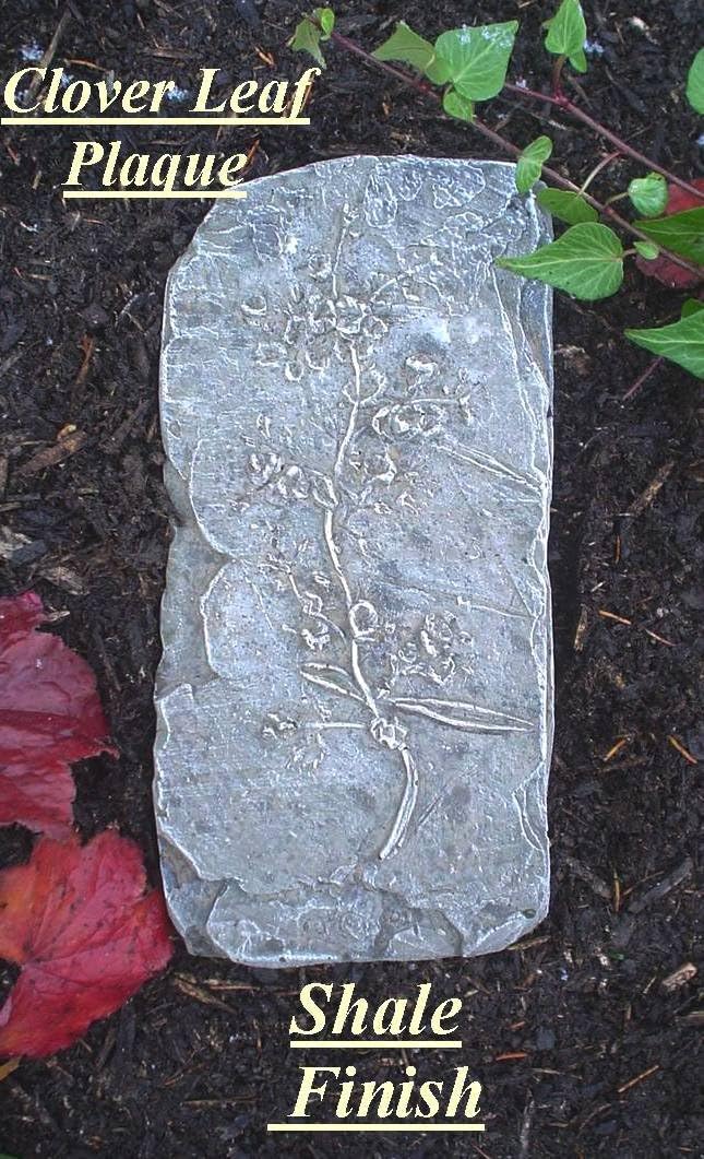 Hand Sculpted Cast Stone Cloverleaf Relief Garden Wall Plaque Decorative (Terracotta, Sandstone & Shale)