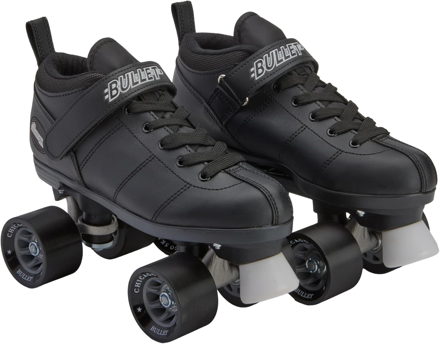 Chicago Skates Bullet Speed Quad Roller Skates – Durable, Top Performance Indoor/Outdoor Youth Skate Shoes for Women Men Beginner 62mm Urethane Wheels Low-Cut Ankle Boots for Agility Chicago Skates Bullet Speed Quad Roller Skates – Durable, Top Performance Indoor/Outdoor Youth Skate Shoes for Women Men Beginner 62mm Urethane Wheels Low-Cut Ankle Boots for Agility