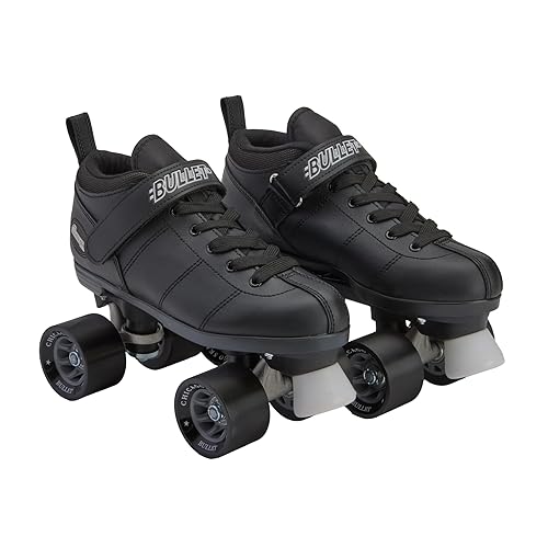 Chicago Skates Bullet Speed Quad Roller Skates – Durable, Top Performance Indoor/Outdoor Youth Skate Shoes for Women & Men Beginner 62mm Urethane Wheels & Low-Cut Ankle Boots for Agility