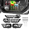 Metal Front & Rear Door Storage Box Pockets for 2018-2025 Jeep Wrangler JL JLU 4XE2020-2025 Gladiator JT, Door Insert Molle Panels Organizer for JL JLU 4XE JT 4 Door Interior Accessories 4PCS