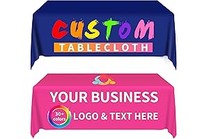 Personalized Custom Table Cloth With Business Logo For Tradeshow Wedding Anniversary