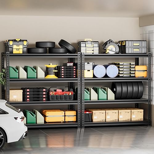 Miniatura 2 de Estantes de almacenamiento de 4 niveles, 40 pulgadas de ancho x 20 pulgadas de profundidad x 60 pulgadas de alto, estantes de almacenamiento de