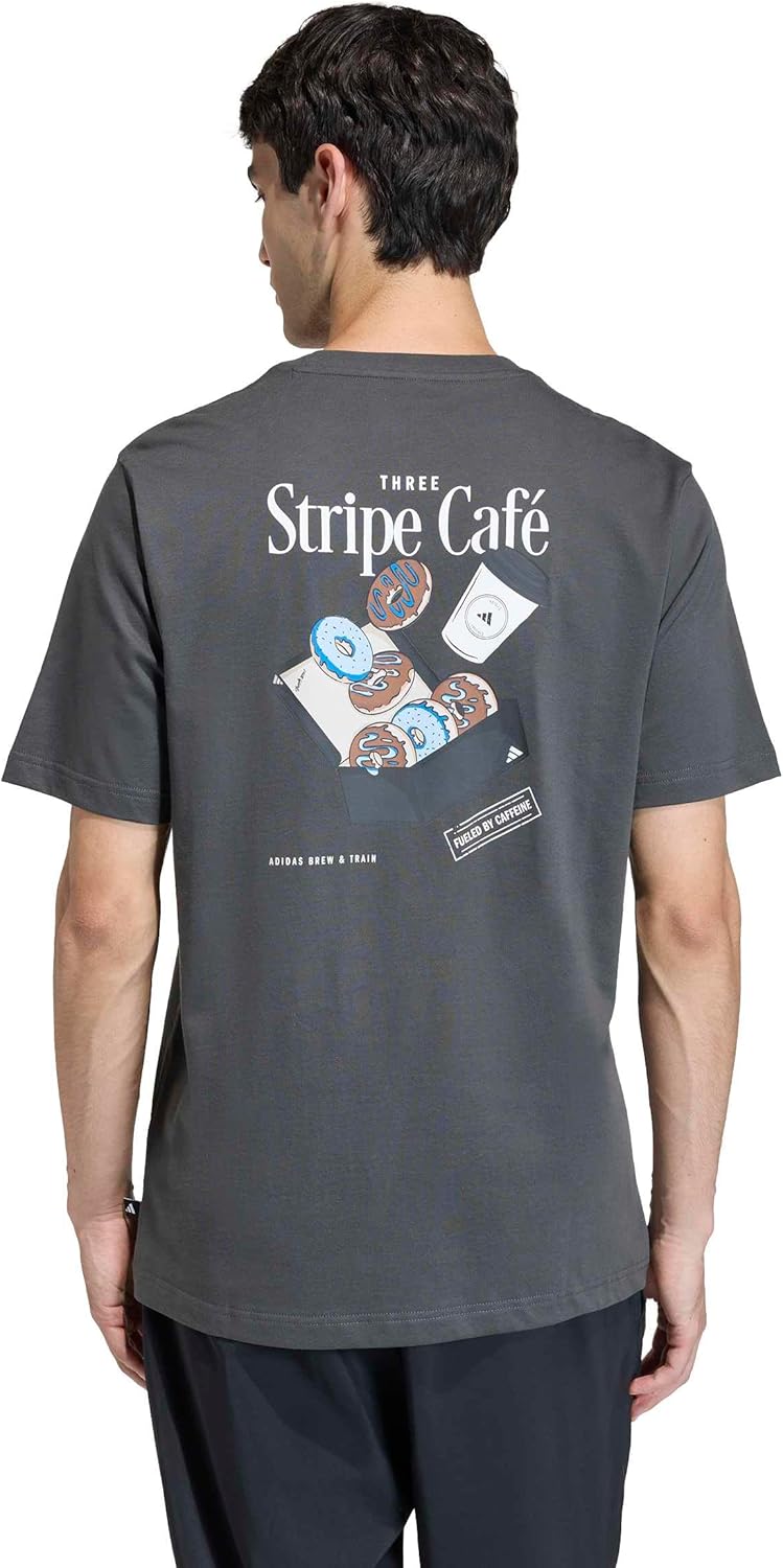 adidas Mens Coffee Donout Box Graphic T-Shirt