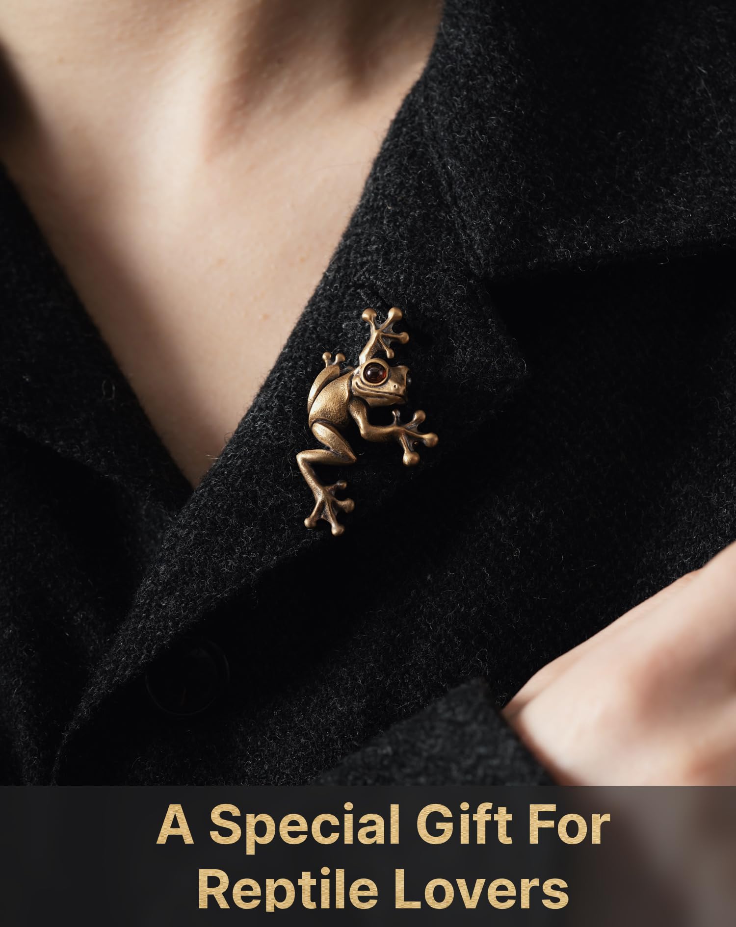 COPPERTIST.WU Baum Frosch Brosche Tier Schal Pin Rucksack Schal Shirt Hut Dekorative Schmuck Geschenk für Frauen Männer