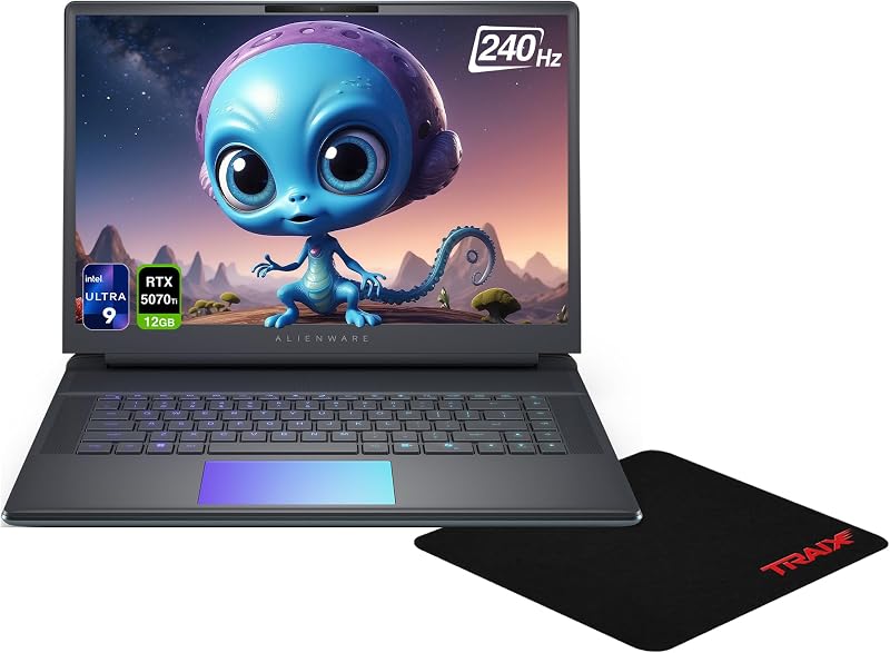 Laptop para juegos Alienware 16 Area 51, Intel Ultra 9 275HX, 64 GB DDR5 RAM, 2 TB PCIe SSD, 16" WQXGA (2560x1600) 240 Hz, NVIDIA G-Force RTX 5070Ti, teclado retroiluminado, W11 Home, Liquid Teal+Traix Mousepad