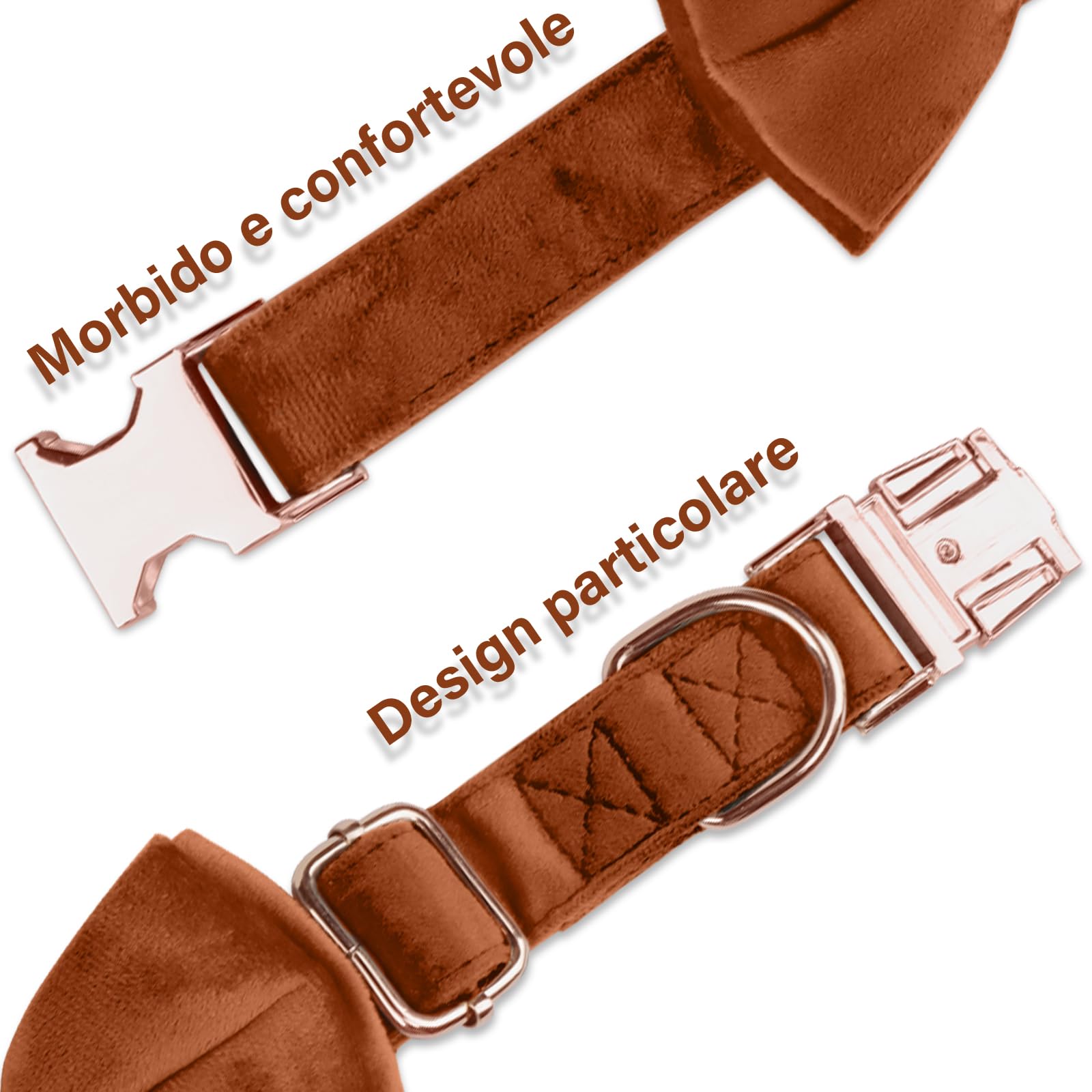 KTWSUEF Collare Cane, papillon cane Collare per Cani Velluto, Collare per Cani Comodo Resistente, Papillon per Cani Rimovibile Regolabile, Per Matrimoni, Compleanni, Eventi Festivi